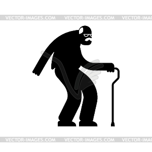 Grandfather icon. Old man sign. granddad symbol. - vector clip art