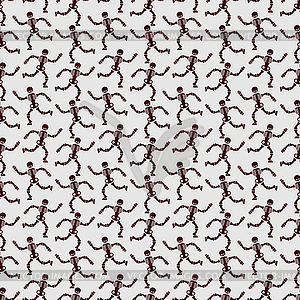 Skeleton pattern seamless. Run skeleton - vector clip art