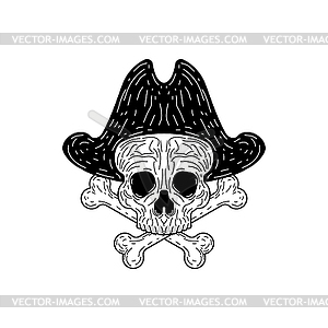 Рисунок пиратского черепа - векторный графический клипарт