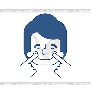 Fake smile. counterfeit joy. Stretch smile with you - vector image