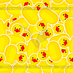 Rubber duck pattern seamless. Children`s toy - vector clip art