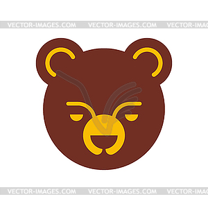 Bear cute face . baby bear - vector image