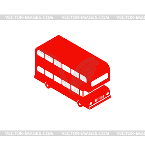 London Red double decker icon . UK Landmark sign - vector clipart