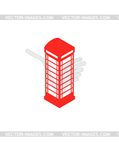 Red telephone booth London landmark - vector image