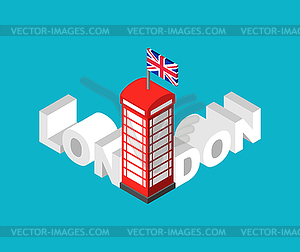 London lettering sign object letters. Typography - vector clipart