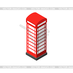 Red telephone booth London landmark - vector image