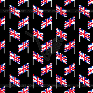 UK flag pattern seamless. Great Britain flag - vector image