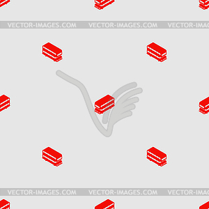 London Red double decker bus pattern seamless. UK - vector clipart