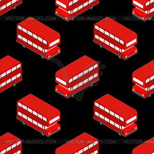 Лондонский красный двухэтажный автобус с бесшовным рисунком. Великобритания - клипарт в формате EPS