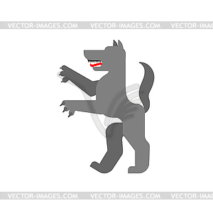 Wolf Heraldic animal. Fantastic Beast. Monster for - vector clip art