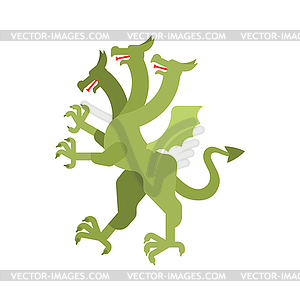 Hydra Heraldic animal. Fantastic Beast. Monster - vector clipart