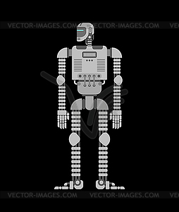 Robot . Cyborg Man of future - vector clipart