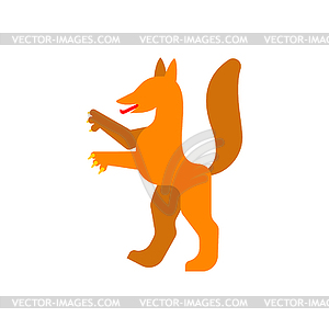 Fox Heraldic animal linear style. Fantastic Beast. - vector clipart