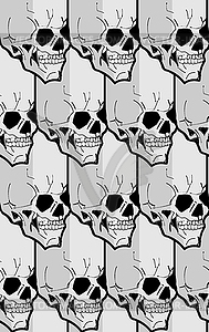 Cube skull pattern seamless. Square skull - vector clip art