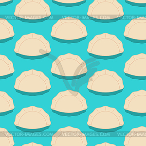 Jiaozi Chinese dumplings pattern seamless. - vector clip art