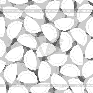 Jiaozi Chinese dumplings pattern seamless. - white & black vector clipart