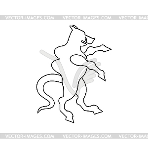 Yppotryll‌‌‌‌‌‌‌‌‌‌‌‌‌‌‌ Heraldic - vector clip art