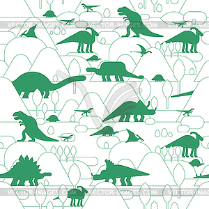 Dinosaur pattern seamless. Dino background. - vector clipart