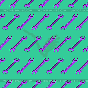 Wrench pattern seamless. Repair Tool background. - royalty-free vector clipart