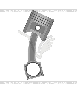 Broken Engine piston . bended and malfunction - vector clip art