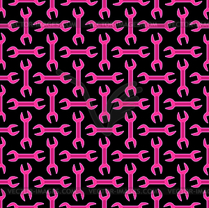 Wrench pattern seamless. Repair Tool background. - vector clipart