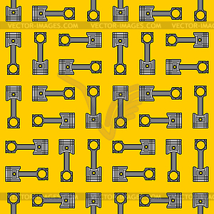 Engine piston pattern seamless. motorcycle pistons - color vector clipart