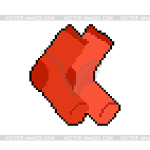 Socks pixel art. Sock 8 bit. pixelated - vector image