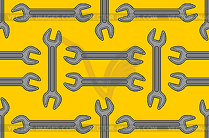 Wrench pattern seamless. Repair Tool background. - royalty-free vector clipart