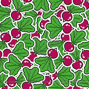 Radish pattern seamless. vegetable garden plant - vector clipart
