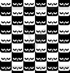 WebCat black and white pattern. pet background - vector image