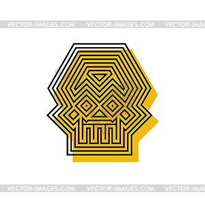 Geometric skull. Abstract skeleton head - vector clip art