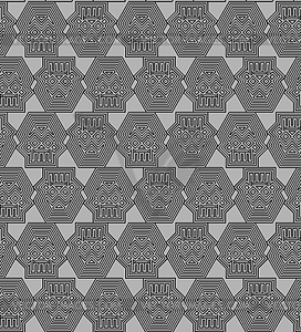 Geometric skull pattern seamless. Abstract - vector clip art