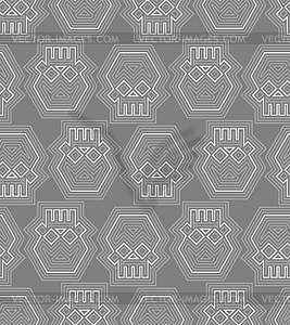 Geometric skull pattern seamless. Abstract - vector clip art