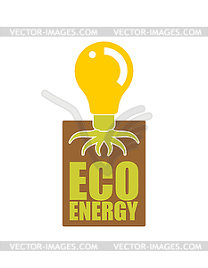 Eco energy. Soil light bulb. Ecological - vector clip art