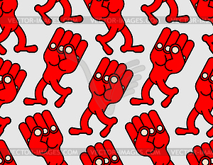 Running fist Pattern seamless. fist run - vector image