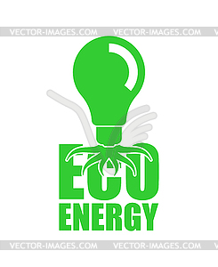 Eco energy. Soil light bulb. Ecological - vector clipart