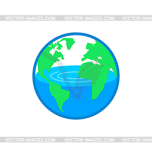 Planet Earth is running out of water. World - vector clipart