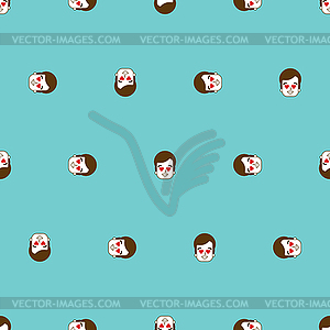 Enamored human Pattern seamless . man in love - vector image
