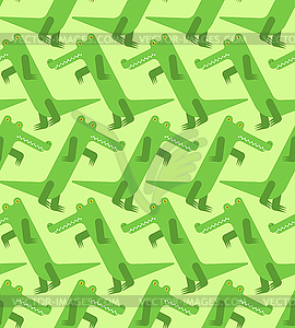 Мультяшный узор крокодила бесшовный. предыстория крокодила - иллюстрация в векторе
