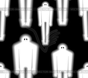 Ghost man Pattern seamless. human phantom - vector clipart