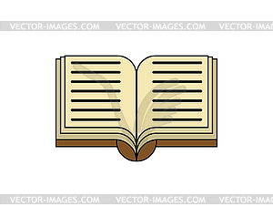 Open book linear sign. Book symbol icon - vector image