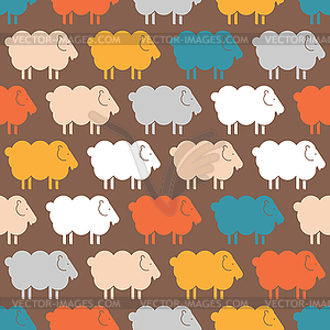 Sheep Pattern seamless. Lamb Background. Kids fabri - royalty-free vector image