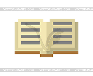 Основные RGBOpen book Pixel art. 8 bit Book symbol. - vector clipart