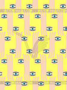 Finger eye Pattern seamless. binoculars hand gestur - royalty-free vector image