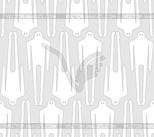 Ghost man Pattern seamless. human phantom - vector clipart