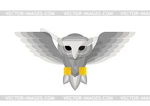 White Owl . eagle-owl - vector clip art