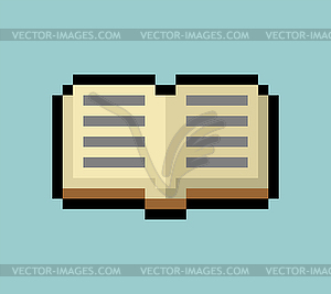 Основные RGBOpen book Pixel art. 8 bit Book symbol. - vector image