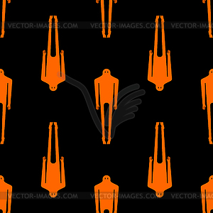 Ghost man Pattern seamless. human phantom - vector clipart