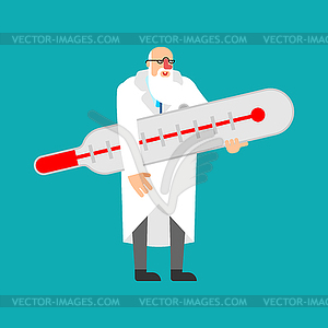 Old Doctor . elderly doctor - vector clipart