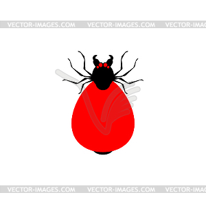 Клещ. Энцефалитный красный клещ - векторное изображение EPS